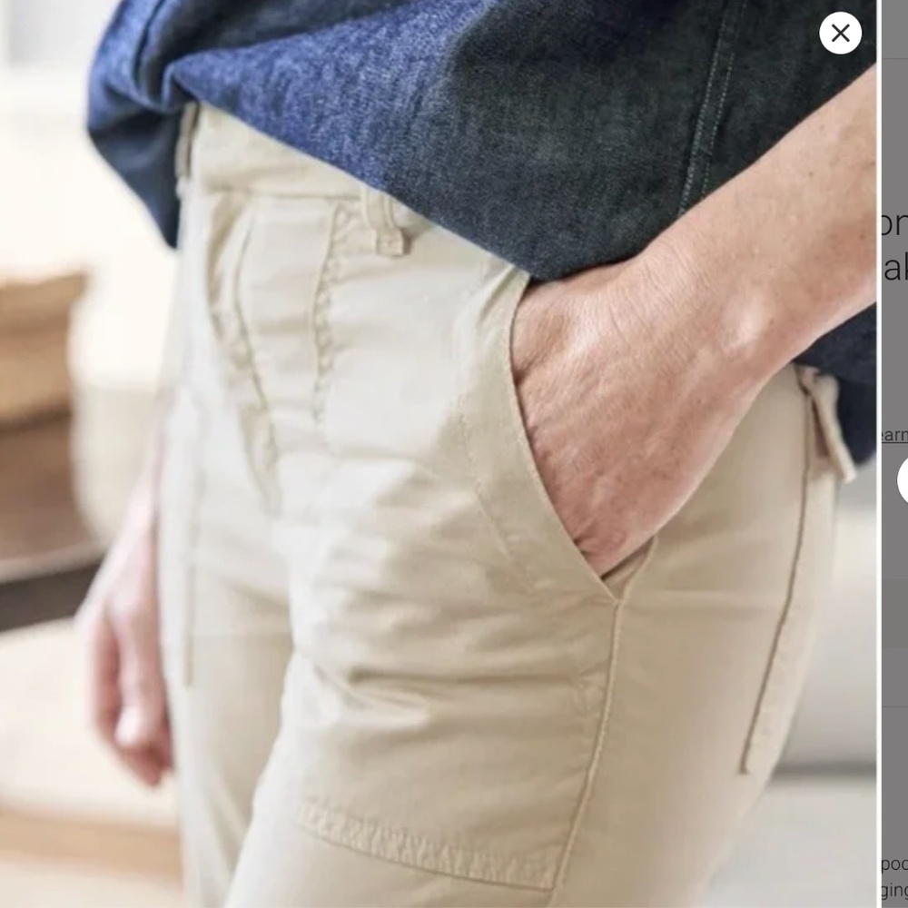 Frank & Eileen Blackstone Utility Pant in Twill Khaki, size 10 - Picture 4 of 16